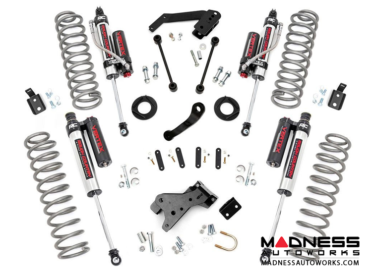 Jeep Wrangler JK Suspension Lift Kit w/ Vertex Reservoir Shocks - 4" Lift